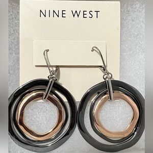 Nine West Abstract circular earrings